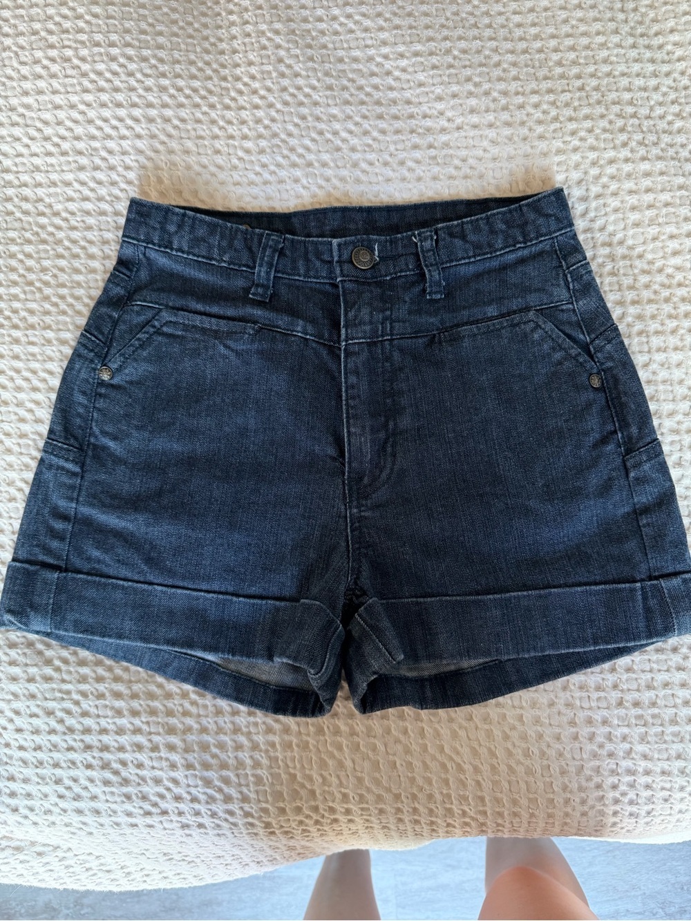 MNG Dark Wash Denim Shorts